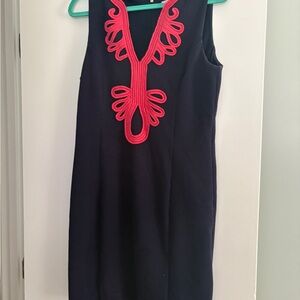 Lilly Pulitzer Navy and Pink Shift Dress